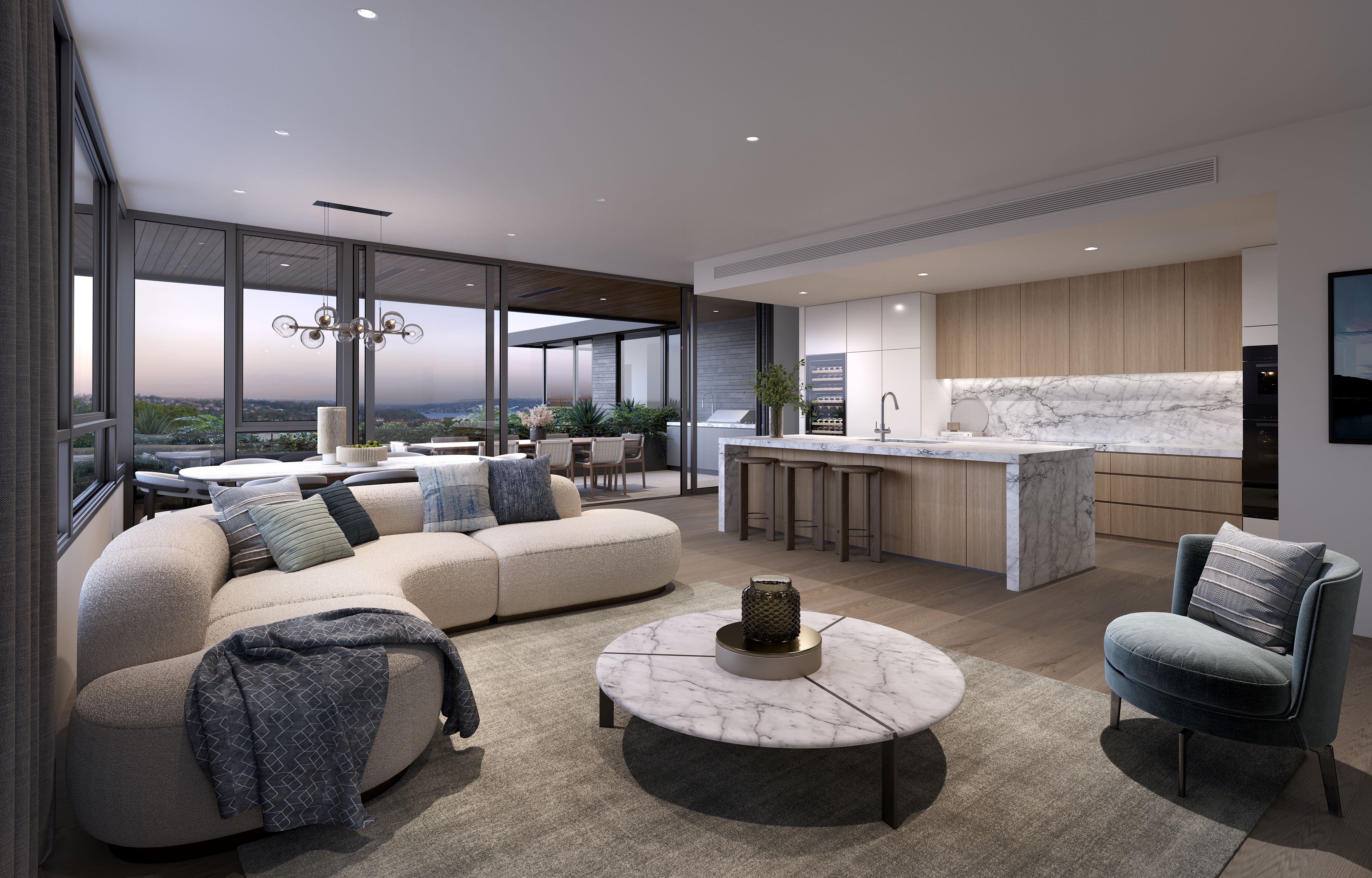 Eleve Cremorne - Living Dining Area
